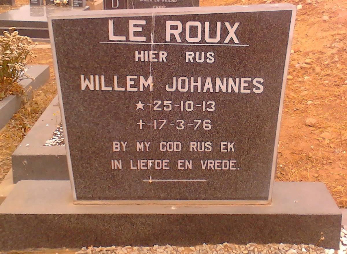 ROUX Willem Johannes, le 1913-1976