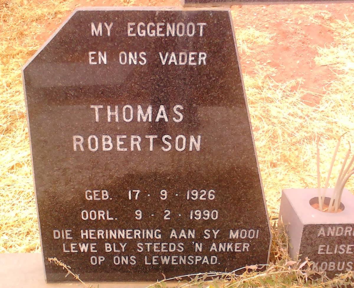 ROBERTSON Thomas 1926-1990