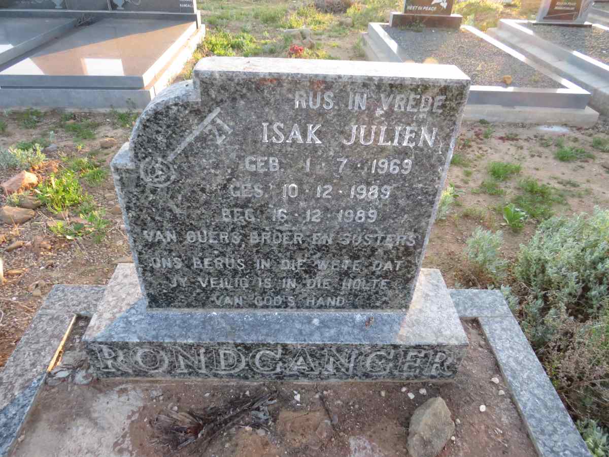 RONDGANGER Isak Julien 1969-1989