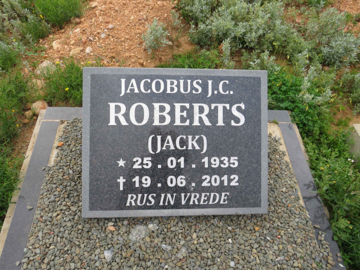 ROBERTS Jacobus J.C. 1935-2012