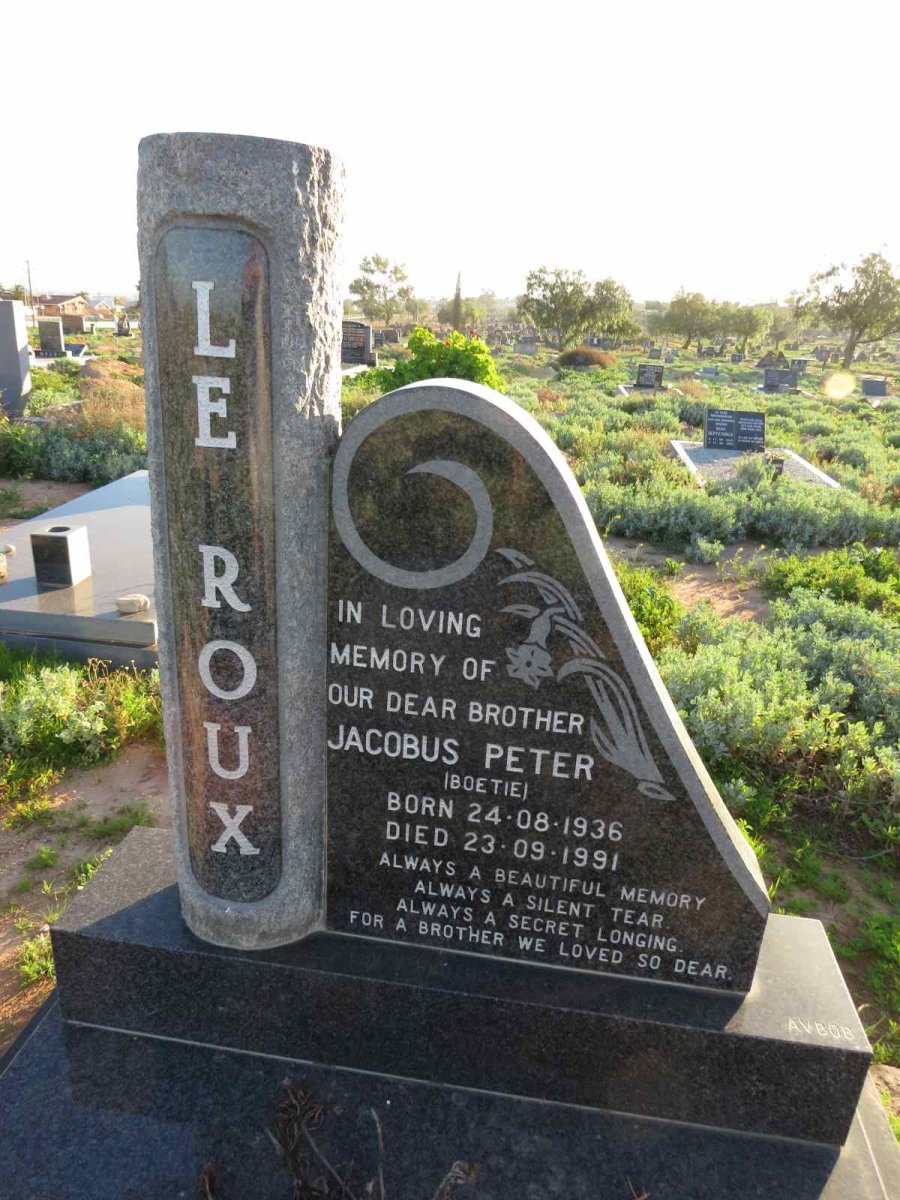 ROUX Jacobus Peter, le 1936-1991
