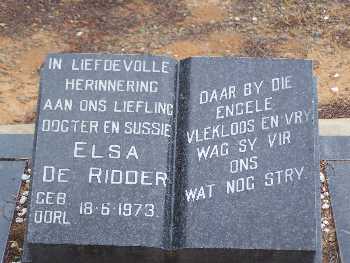 RIDDER Elsa, de 1973-1973
