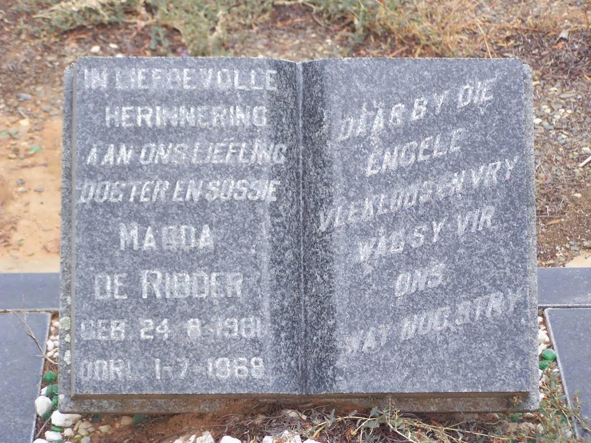 RIDDER Magda, de 1961-1968