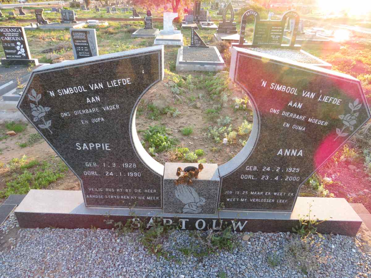 SAPTOUW Sappie 1928-1990 & Anna 1929-2000