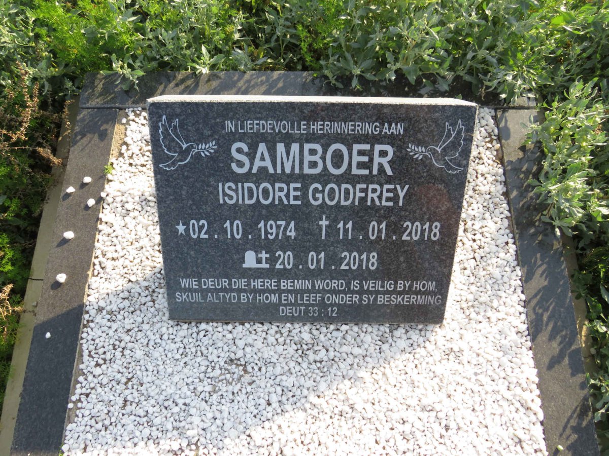 SAMBOER Isidore Godfrey 1974-2018
