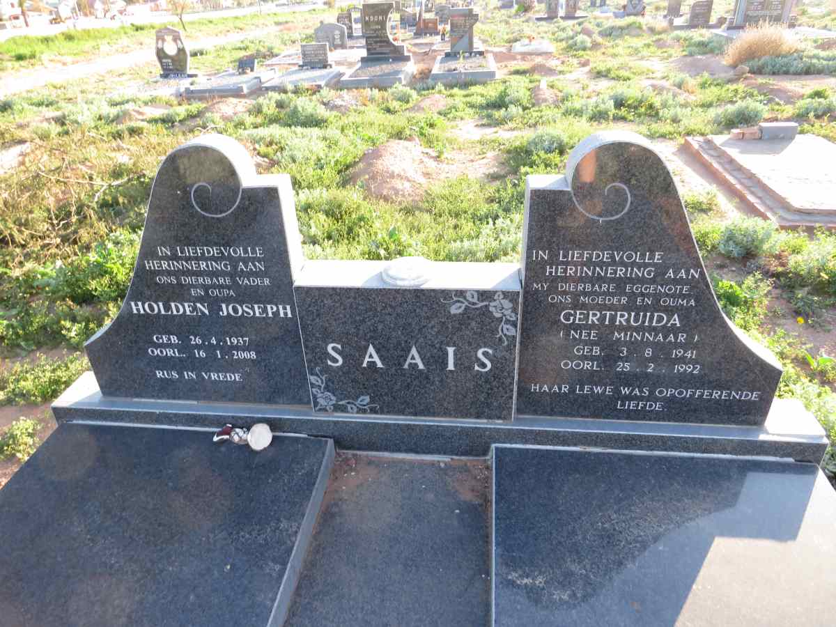 SAAIS Holden Joseph 1937-2008 & Gertruida MINNAAR 1941-1992