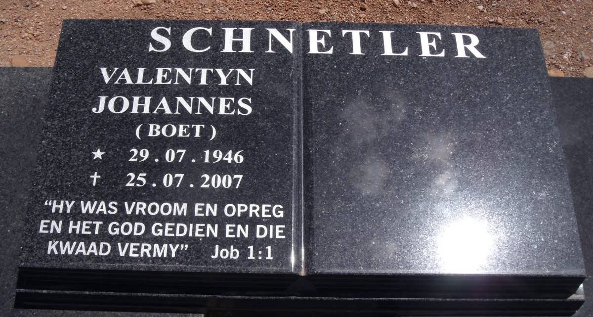 SCHNETLER Valentyn Johannes 1946-2007