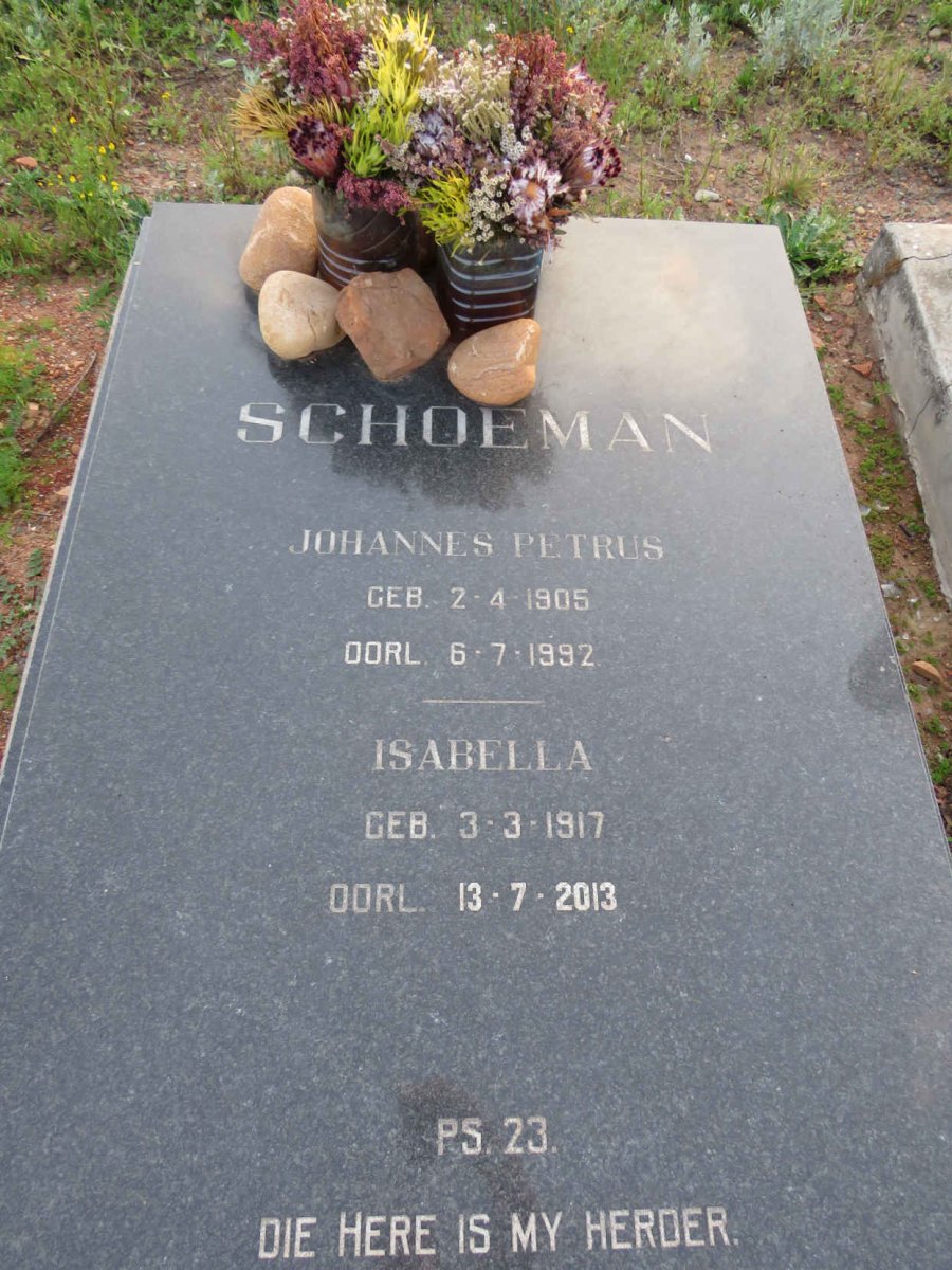 SCHOEMAN Johannes Petrus 1905-1992 & Isabella 1917-2013