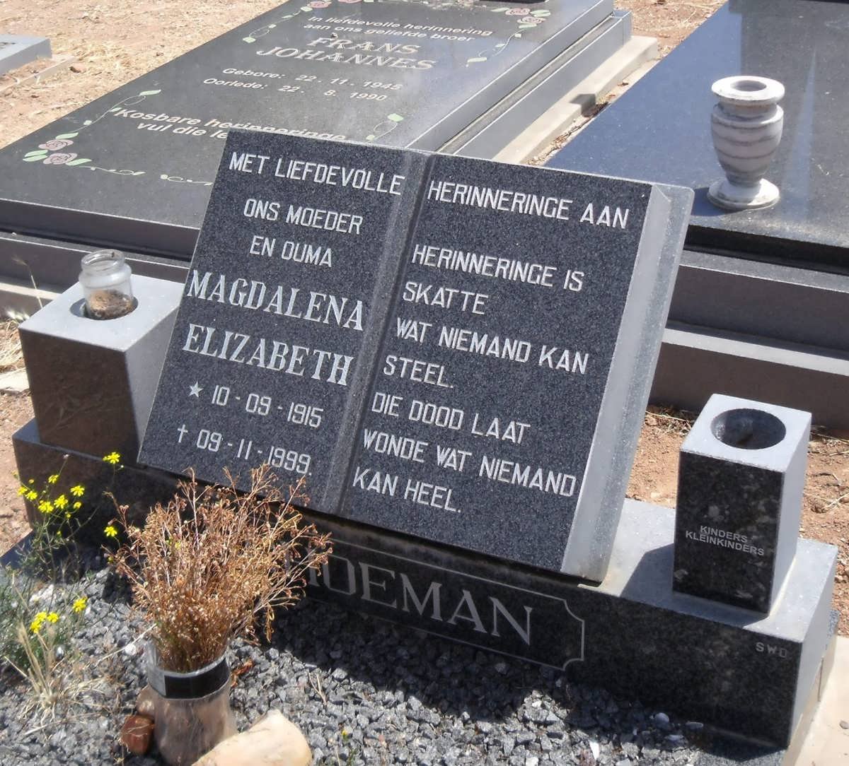 SCHOEMAN Magdalena Elizabeth 1915-1999