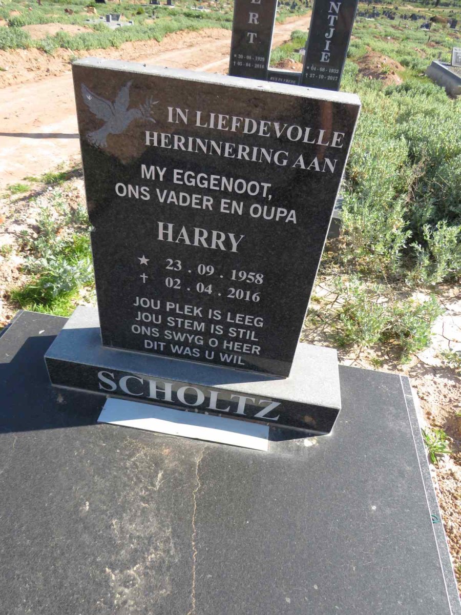 SCHOLTZ Harry 1958-2016