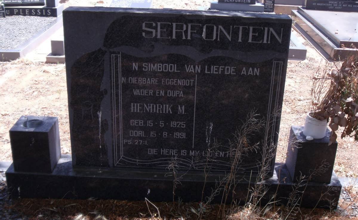 SERFONTEIN Hendrik M. 1925-1991