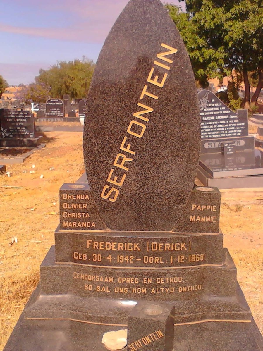 SERFONTEIN Frederick 1942-1968