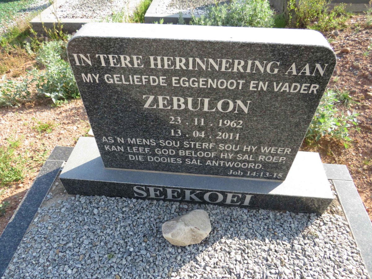 SEEKOEI Zebulon 1962-2011