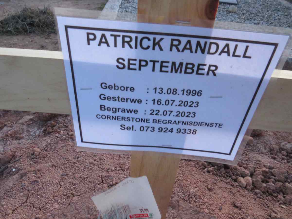 SEPTEMBER Patrick Randall 1996-2023