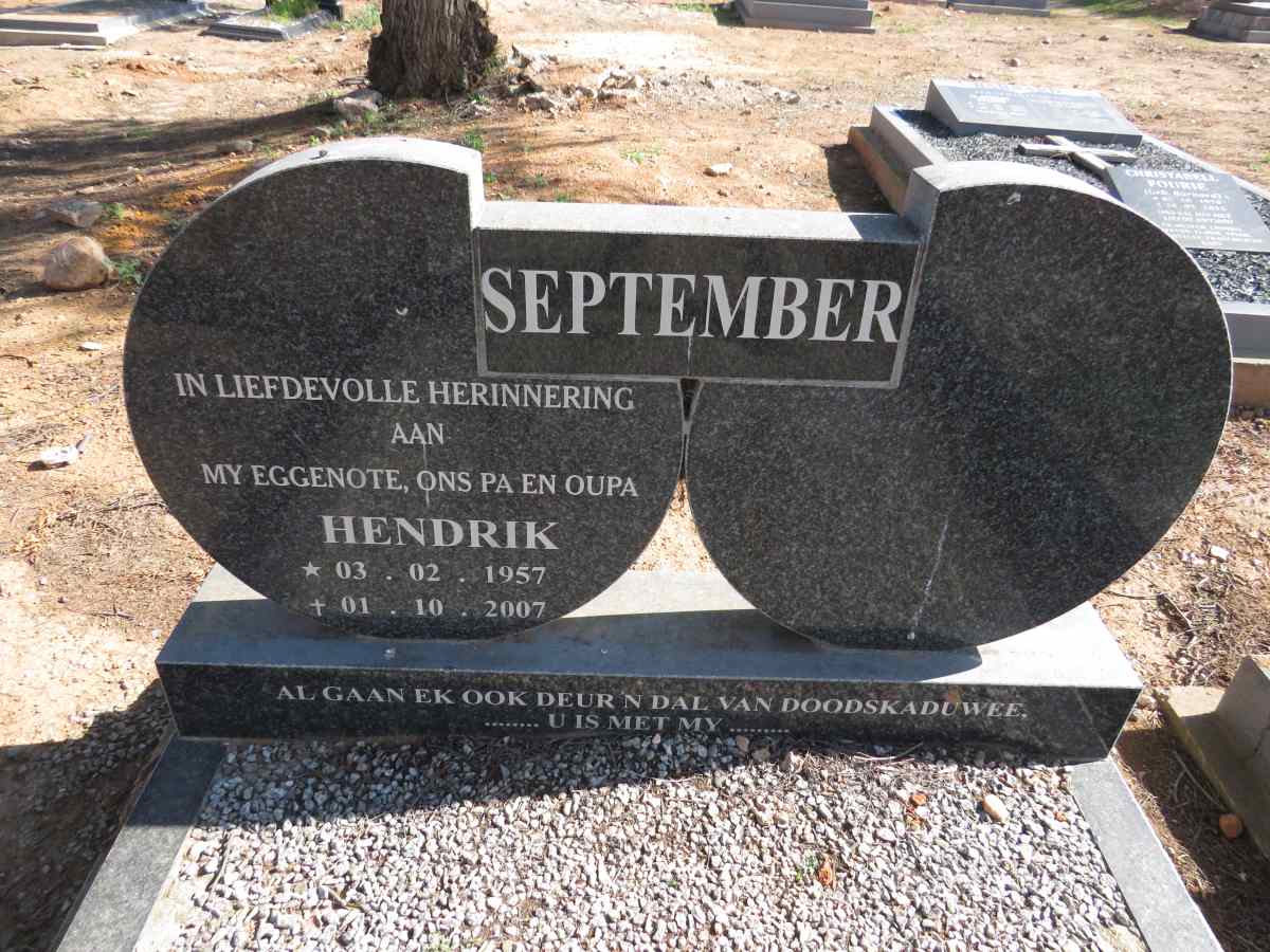 SEPTEMBER Hendrik 1957-2007