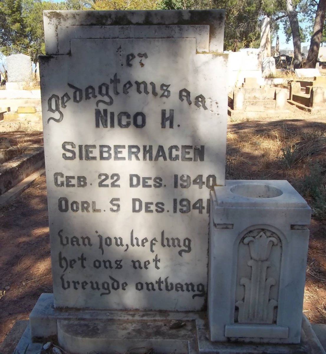 SIEBERHAGEN Nico H. 1940-1941