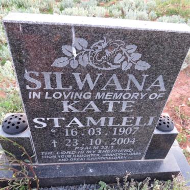 SILWANA Kate Stamleli 1907-2004