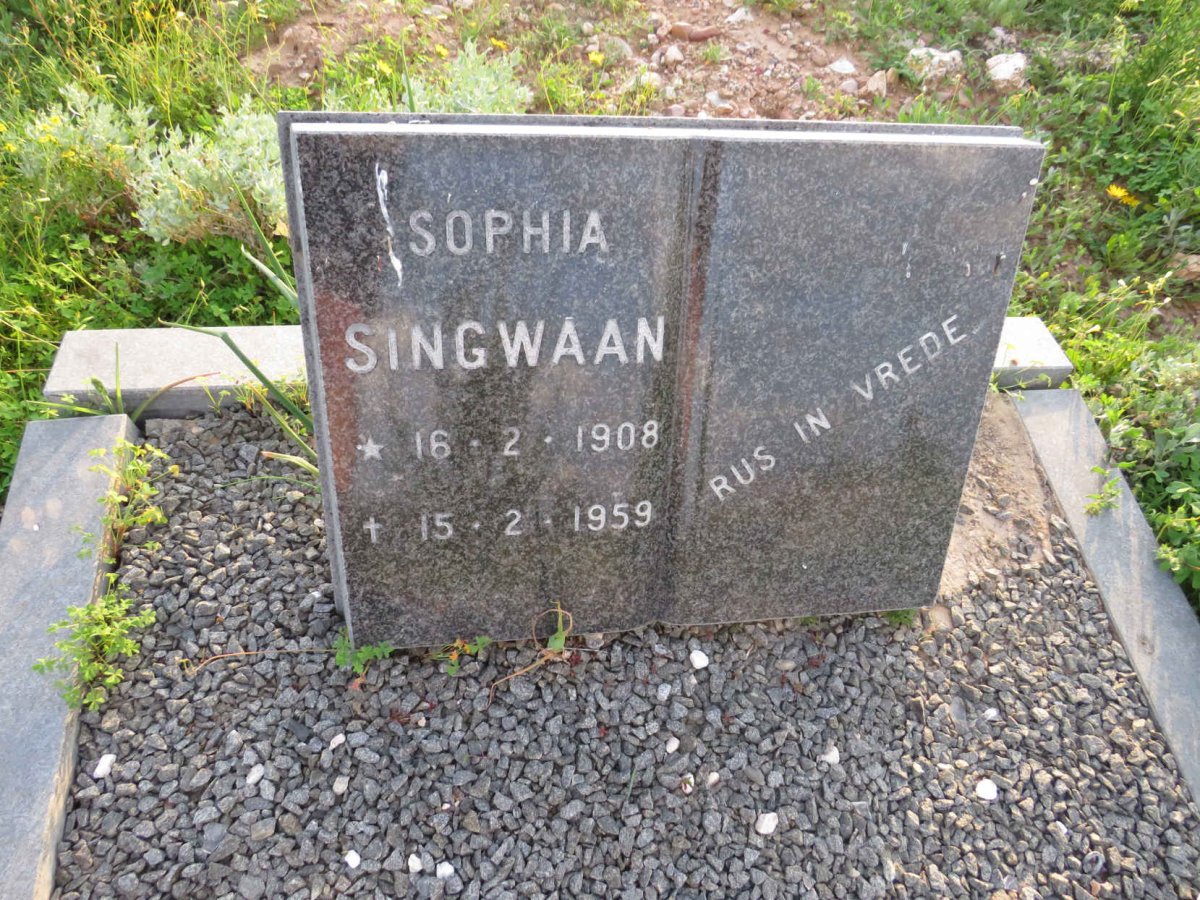 SINGWAAN Sophia 1908-1959