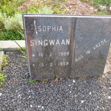 SINGWAAN Sophia 1908-1959