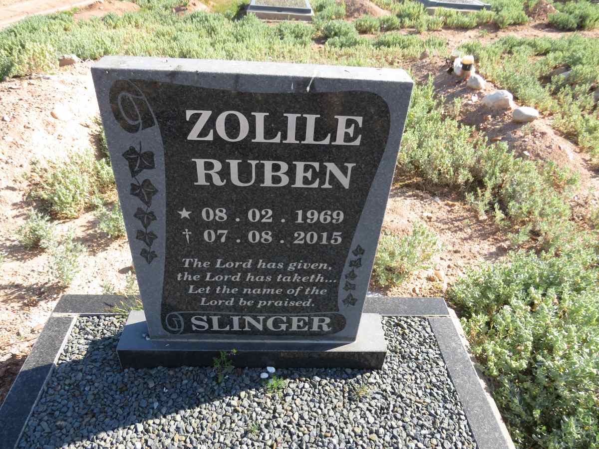 SLINGER Zolile Ruben 1969-2015