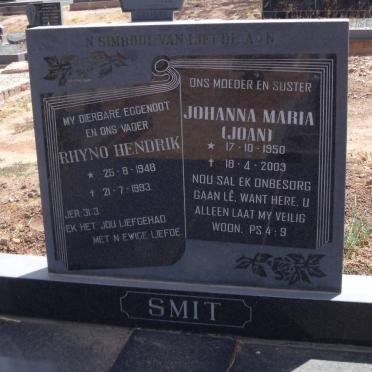 SMIT Rhyno Hendrik 1948-1993 &amp; Johanna Maria 1950-2003