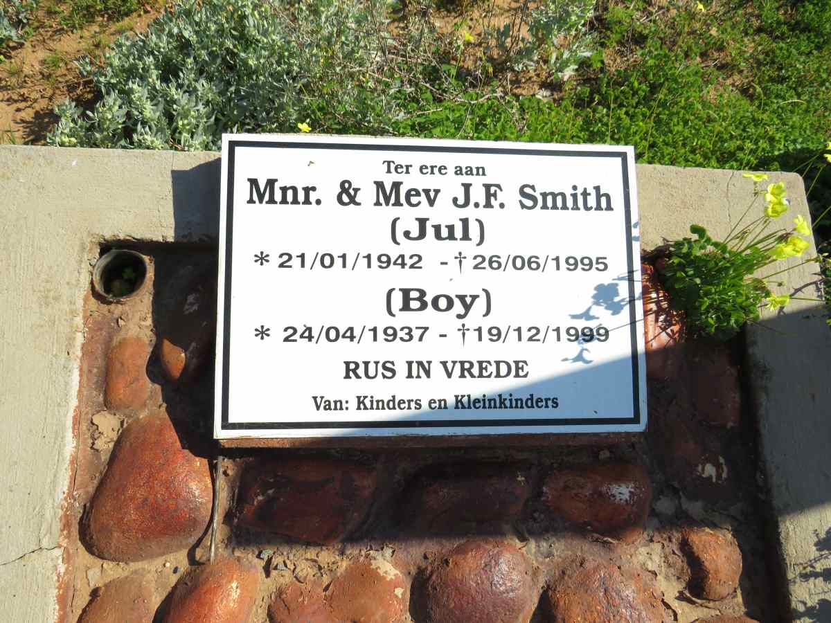 SMITH J.F. 1937-1999 & Jul 1942-1995