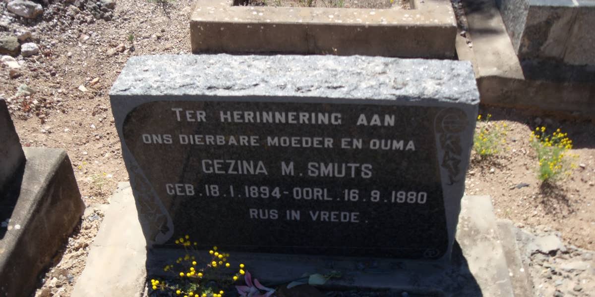 SMUTS Gezina M. 1894-1980