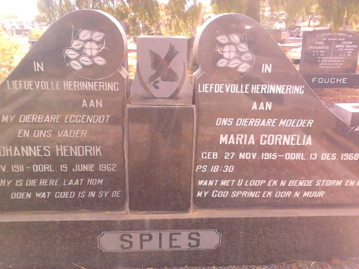 SPIES Johannes Hendrik 1911-1962 &amp; Maria Cornelia 1915-1968