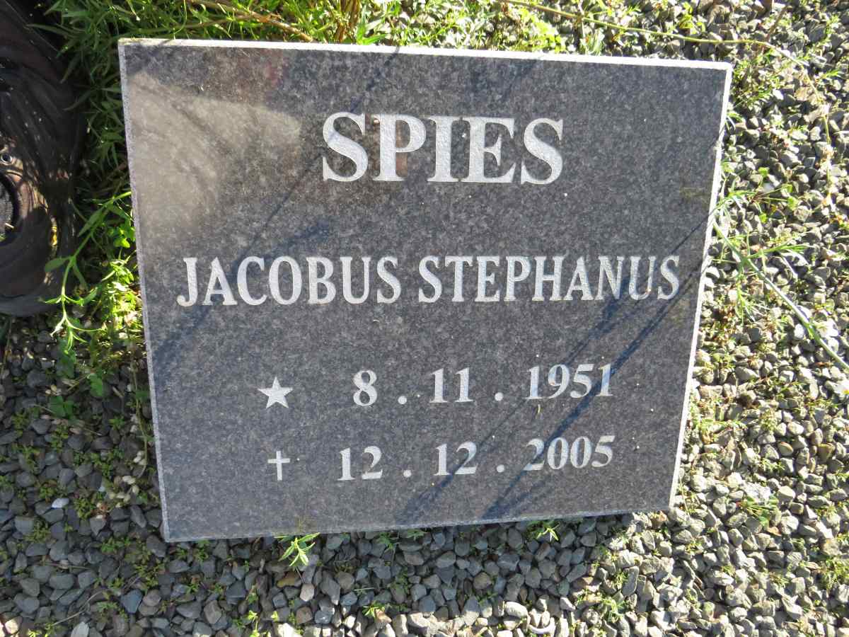 SPIES Jacobus Stephanus 1951-2005