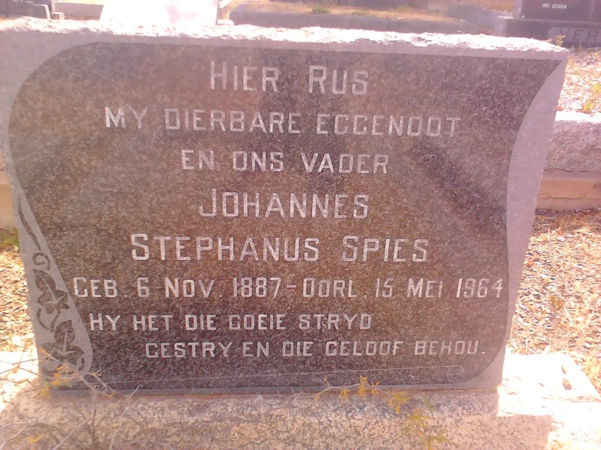 SPIES Johannes Stephanus 1887-1964