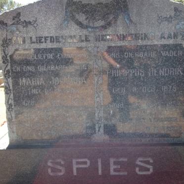 SPIES Philippus Hendrik 1875-1952 &amp; Maria Johanna du PLESSIS 1875-