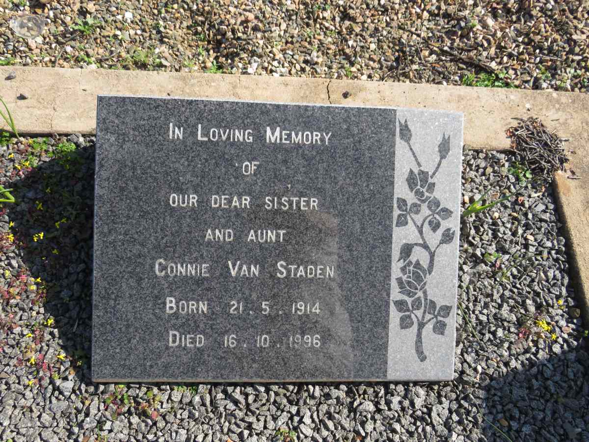 STADEN Connie, van 1914-1996