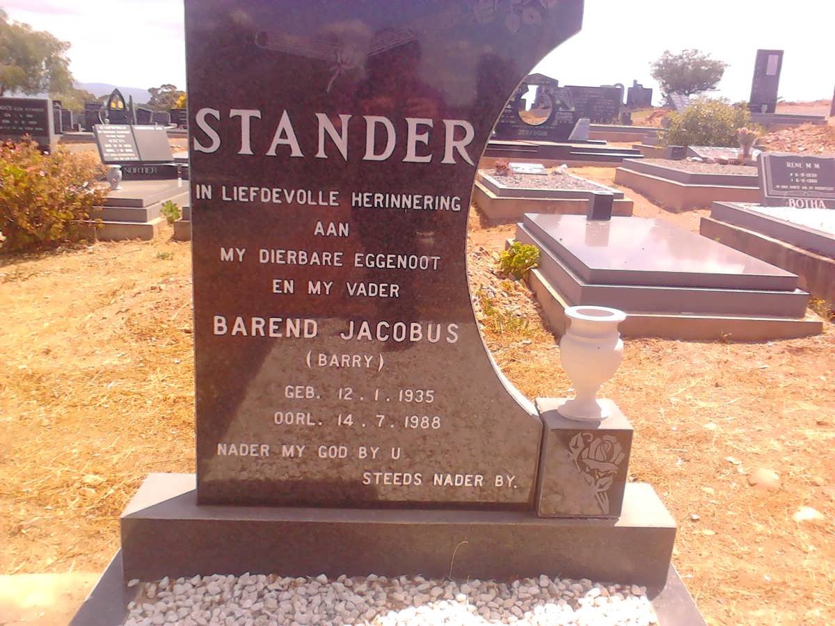 STANDER Barend Jacobus 1935-1988