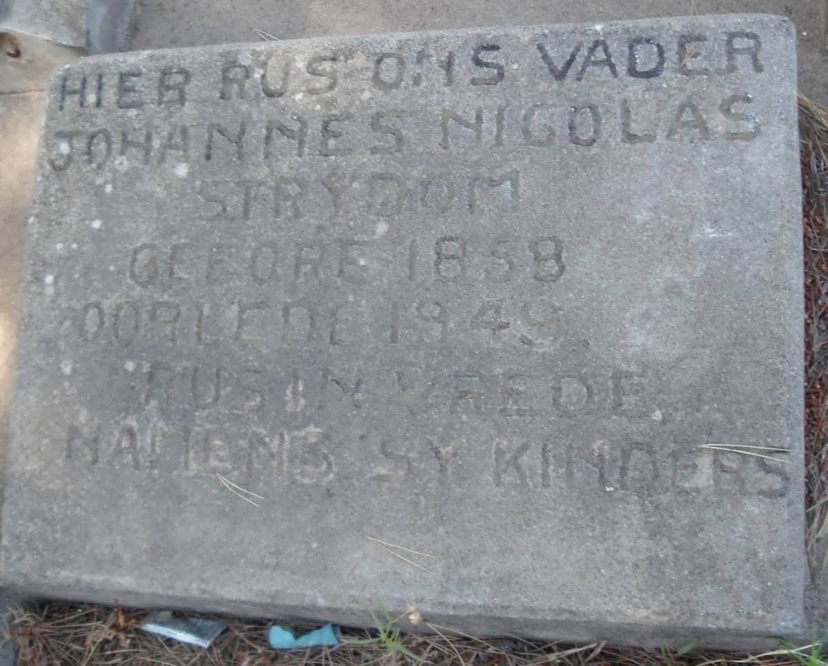 STRYDOM Johannes Nicolas 1858-1949