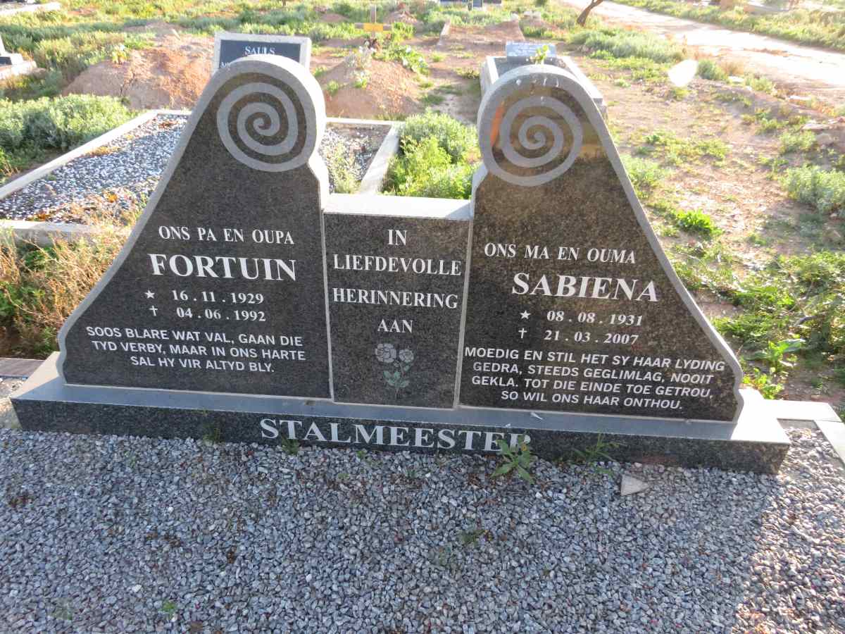 STALMEESTER Fortuin 1929-1992 & Sabiena 1931-2007