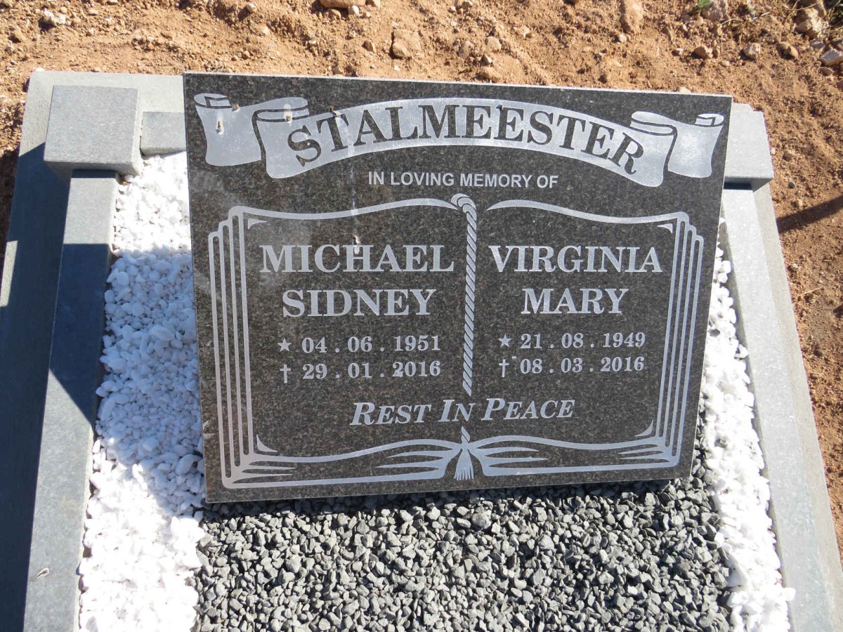 STALMEESTER Michael Sidney 1951-2016 & Virginia Mary 1949-2016