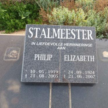 STALMEESTER Philip 1919-2005 & Elizabeth 1924-2007