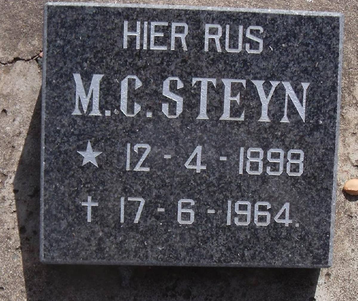 STEYN M.C. 1898-1964