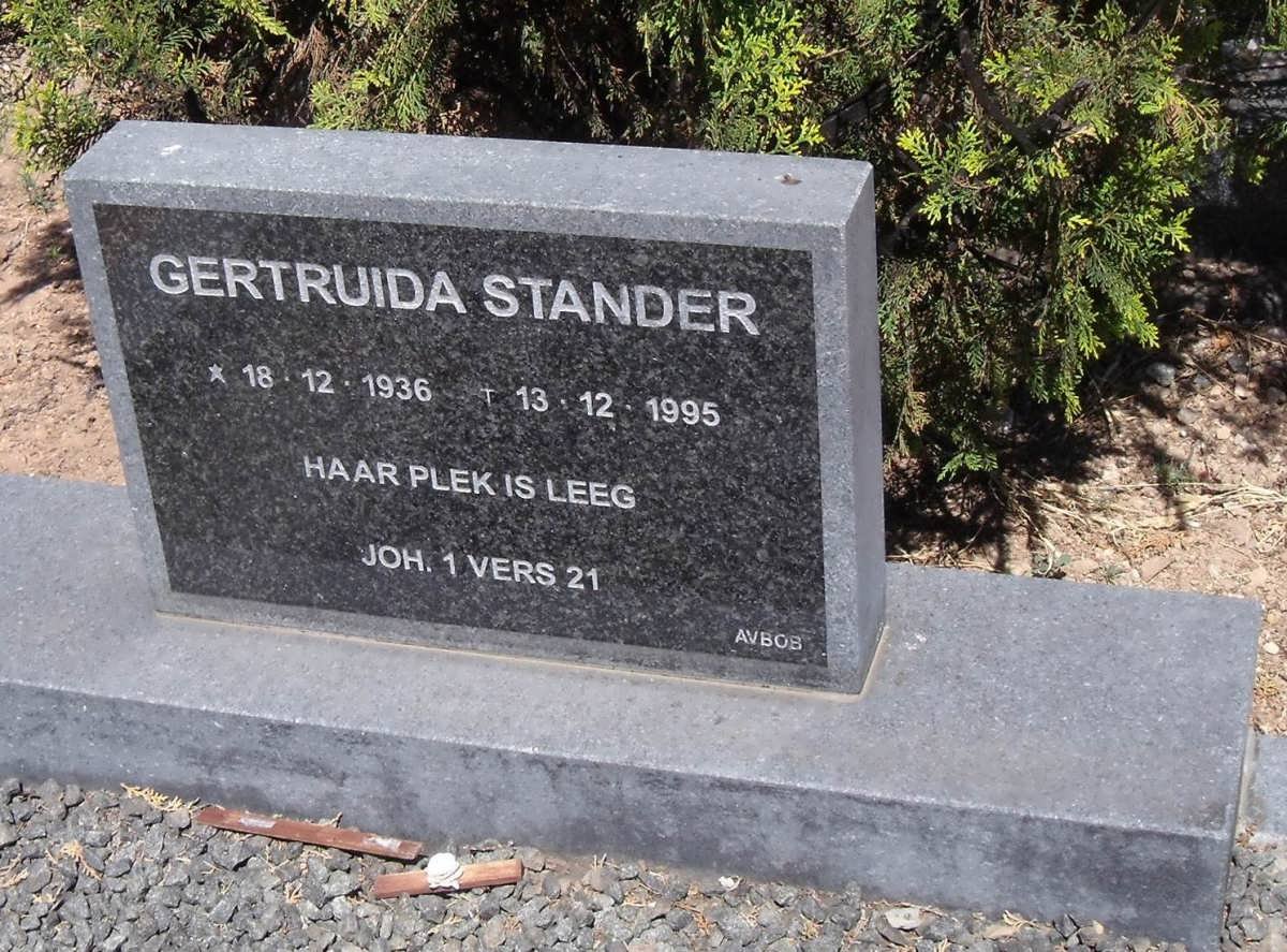 STANDER Gertruida 1936-1995