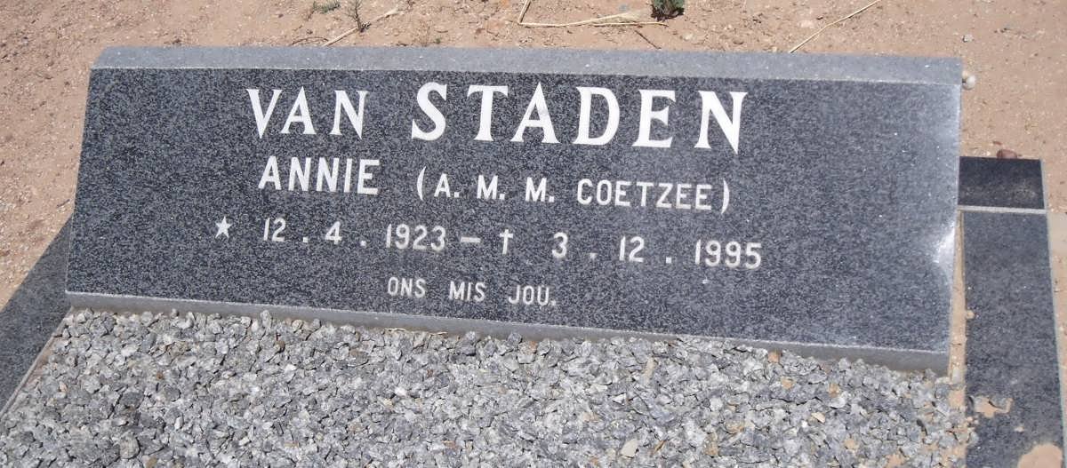 STADEN A.M.M., van 1923-1995