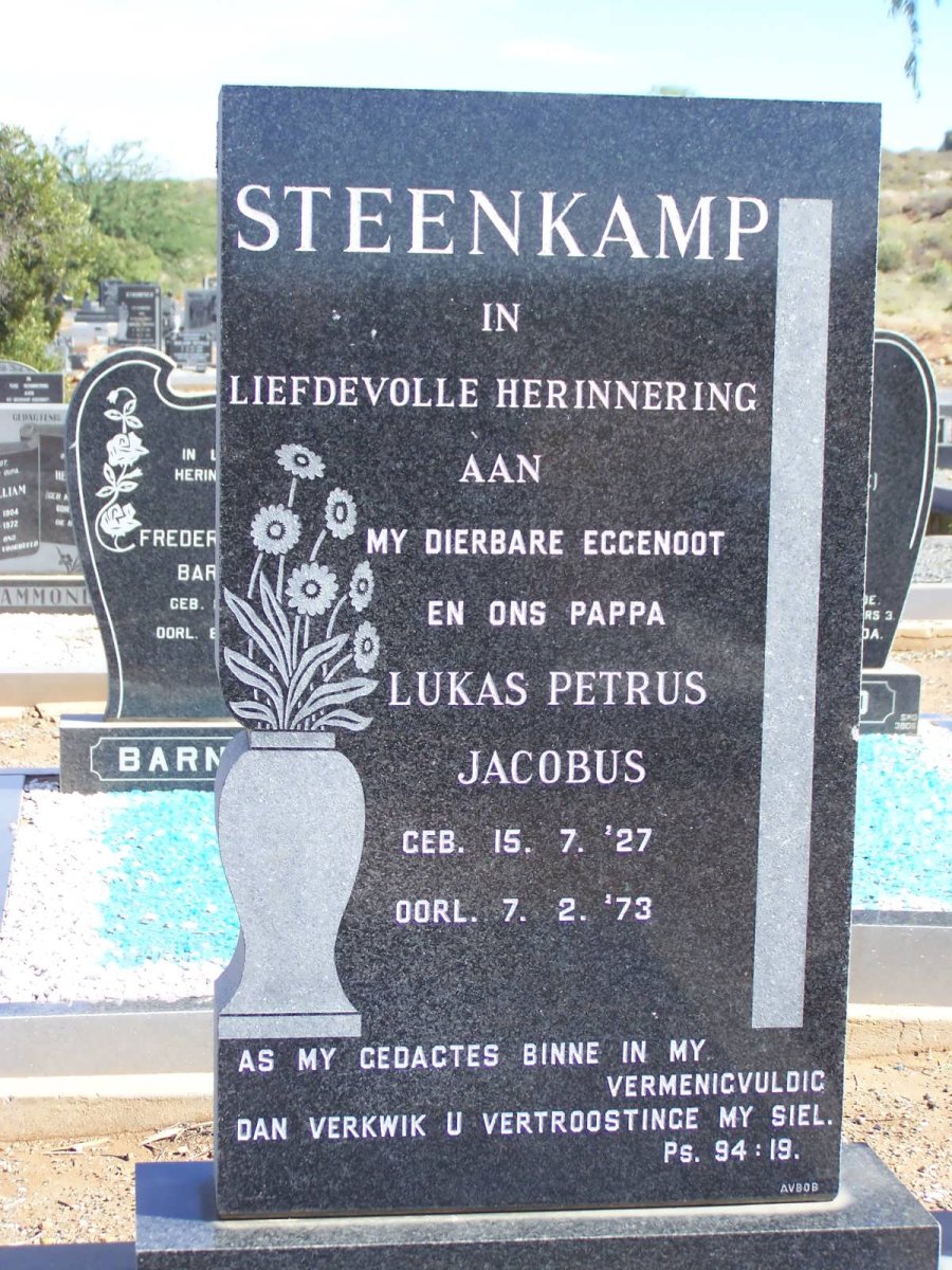 STEENKAMP Lukas Petrus Jacobus 1927-1973