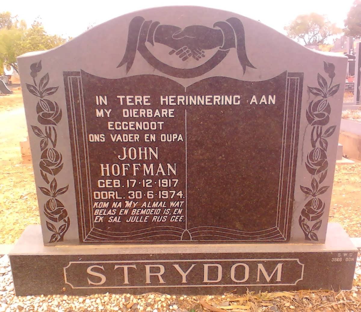 STRYDOM John Hoffman 1917-1974