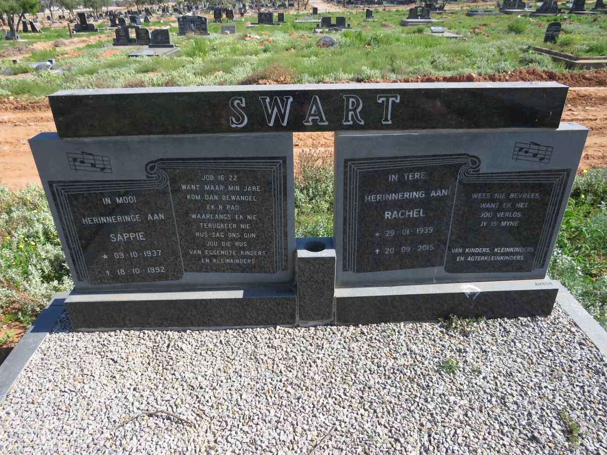 SWART Sappie 1937-1992 & Rachel 1939-2015