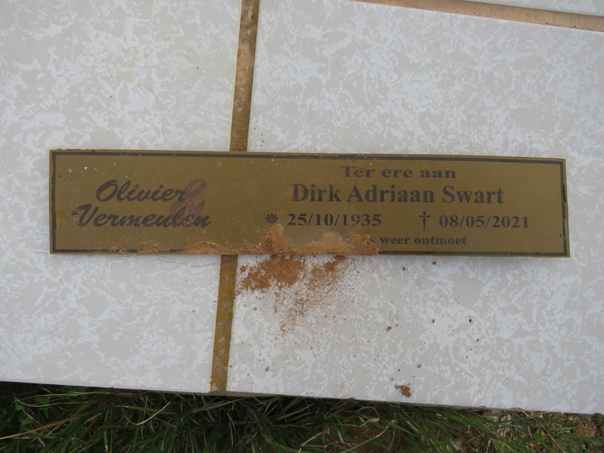 SWART Dirk Adriaan 1935-2021