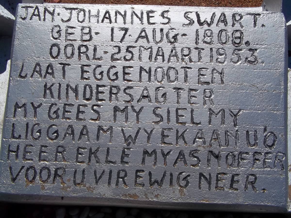 SWART Jan Johannes 1908-1953