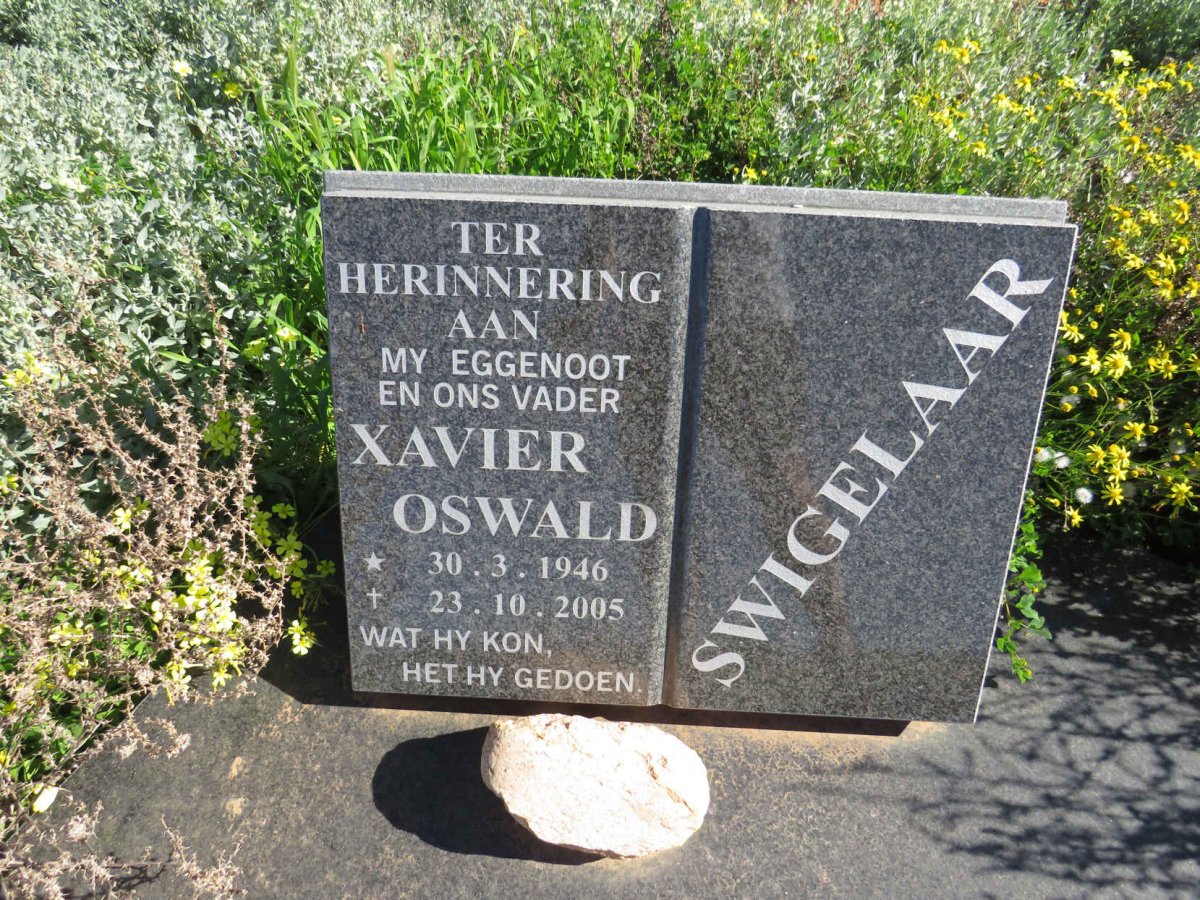 SWIGELAAR Xavier Oswald 1946-2005