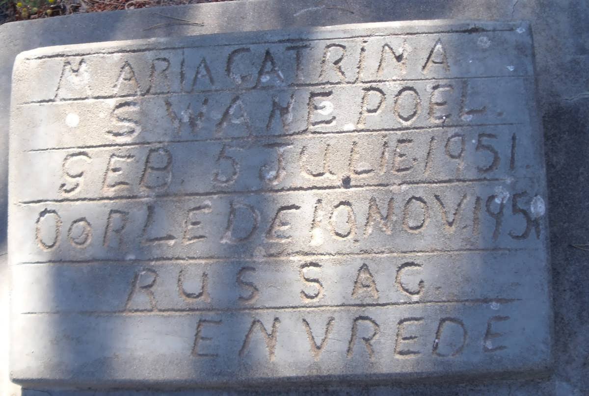 SWANEPOEL Maria Catrina 1951-1951