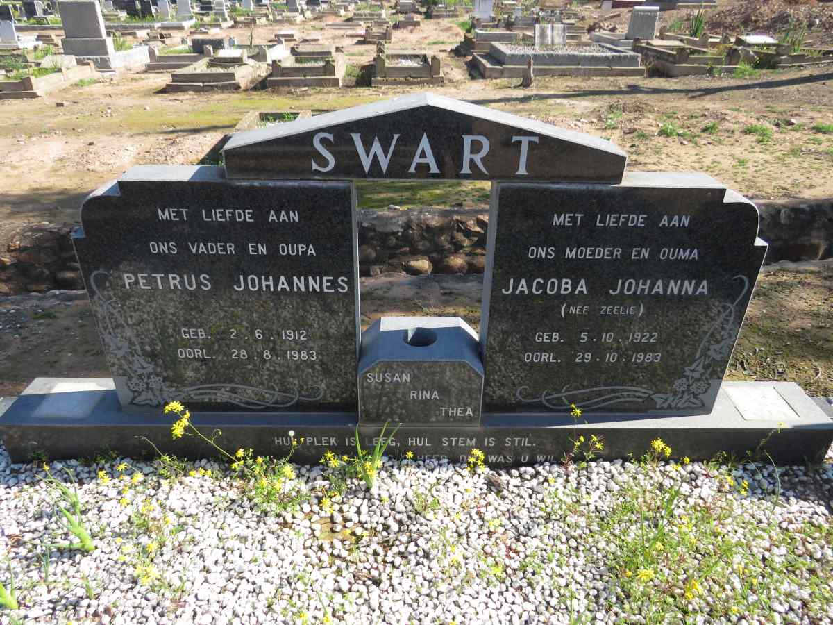 SWART Petrus Johannes 1912-1983 & Jacoba Johanna ZEELIE 1922-1983