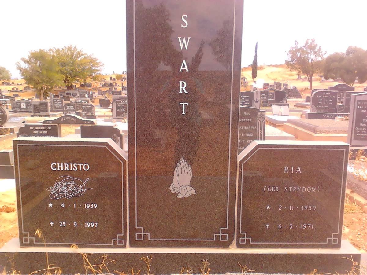 SWART Christo 1939-1997 &amp; Ria STRYDOM 1939-1971