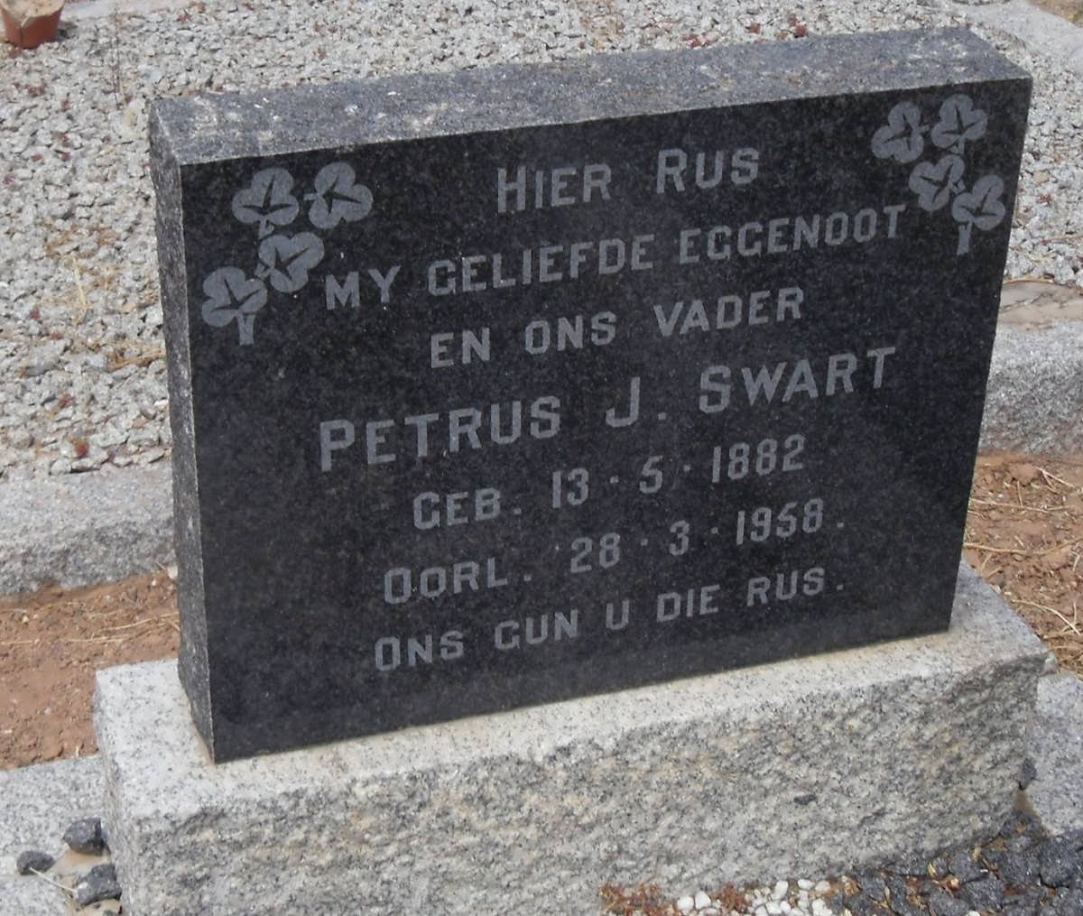 SWART Petrus J. 1882-1958